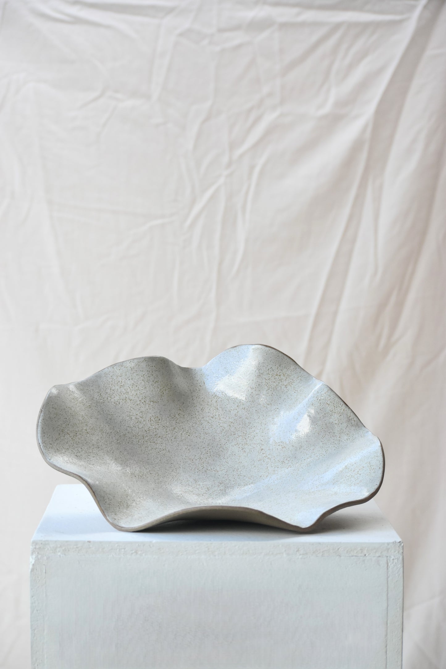 Speckled wave bowl