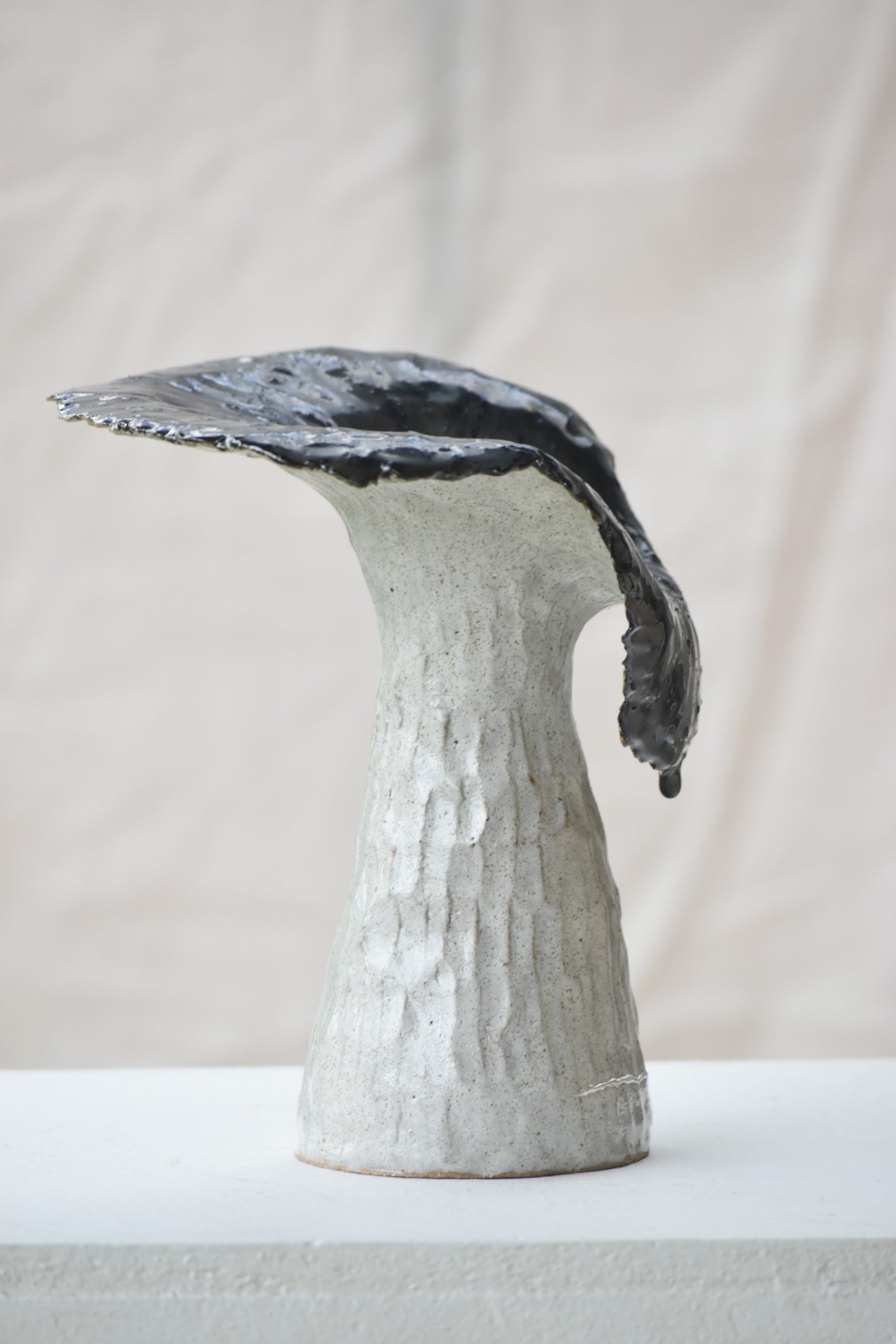 Lily Vase - White & Black