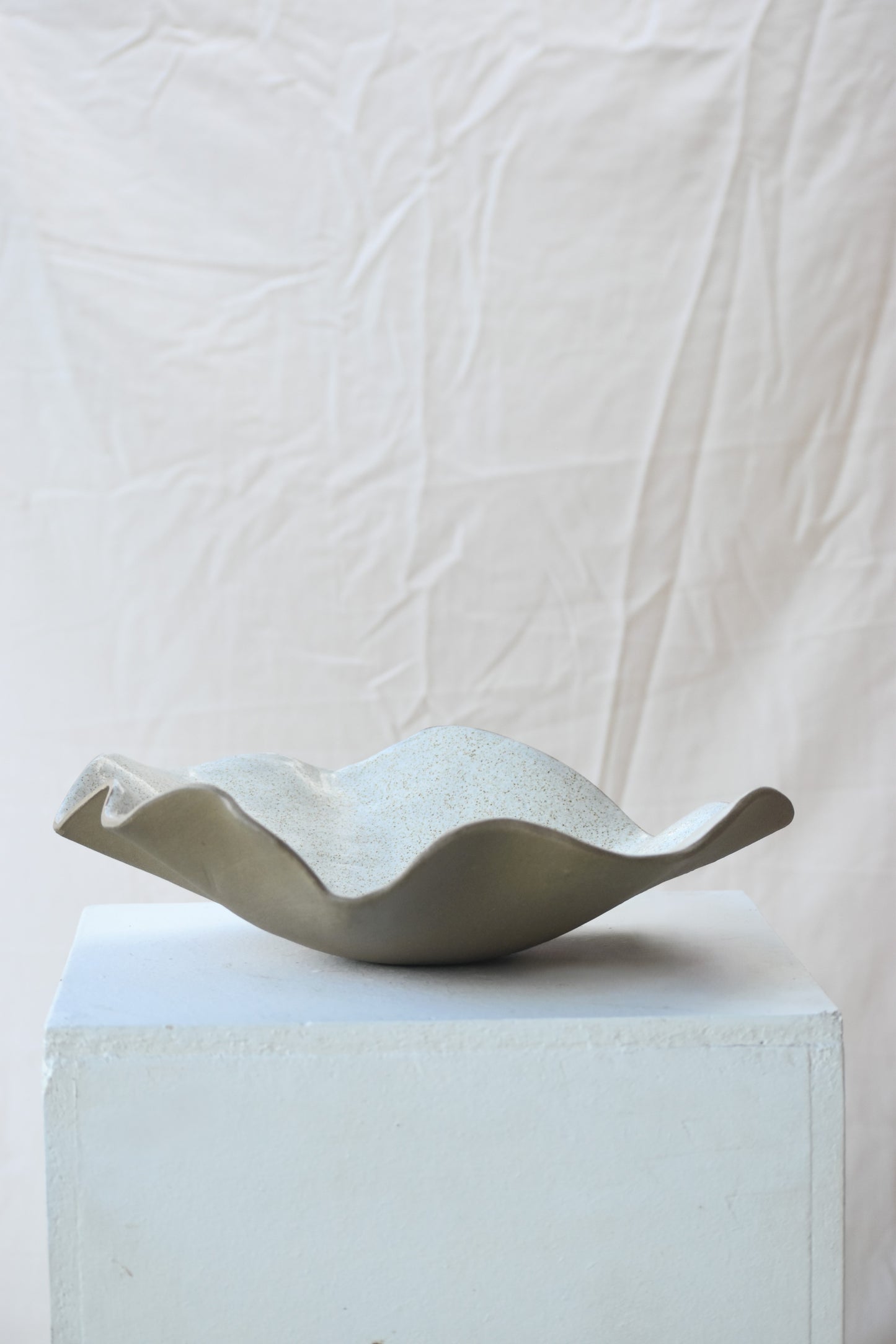Speckled wave bowl